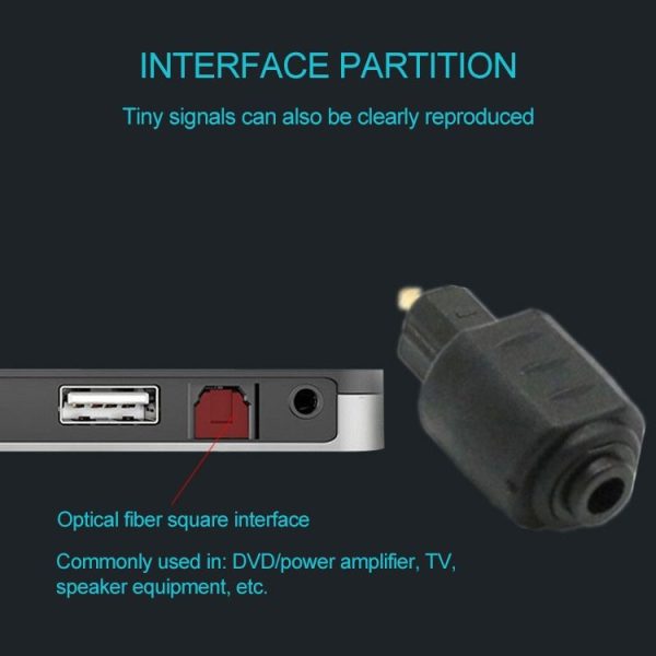 EMK Round Port to Square Port Conversion Head Optical Fiber Adapter Audio Adapter - Image 4