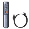 Baseus WKCD010013 Orange Dot RF2.4GHz PPT Green Laser Wireless Multimedia Presenter Page Turning Pen, Charging Version, Control Distance: 200m (Grey) - Image 2