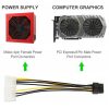 18cm Y Shape 8 Pin PCI Express to Dual 4 Pin Molex Graphics Card Power Cable - Image 4