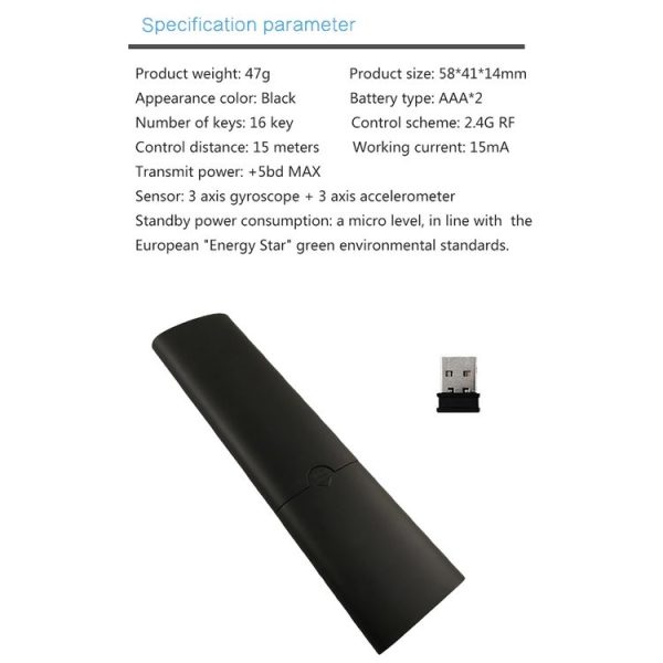 Q5 2.4G RF 3D Brushed Fashion Somatosensory Universal Air Mouse Remote Controller - Image 8