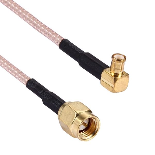 15cm SMA Male to MCX Male 90 Degree Elbow RG316 Cable - Image 3