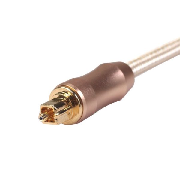 QHG02 SPDIF Toslink Gold-plated Fiber Braided Optic Audio Cable, Length: 2m - Image 3