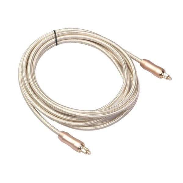 QHG02 SPDIF Toslink Gold-plated Fiber Braided Optic Audio Cable, Length: 3m - Image 2
