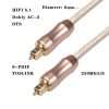 QHG02 SPDIF Toslink Gold-plated Fiber Braided Optic Audio Cable, Length: 3m - Image 5