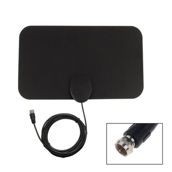 AN-1001 5dBi / 25dBi Indoor HDTV Antenna with Dual-side Sticker, VHF170-230 / UHF470-862MHz (Black) - Image 2