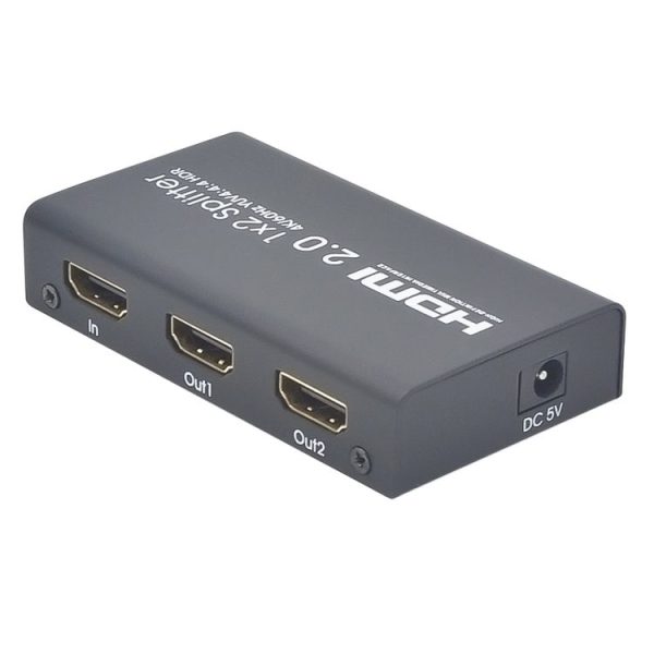 AYS-12V20 HDMI 2.0 1x2 4K Ultra HD Switch Splitter (Black) - Image 3