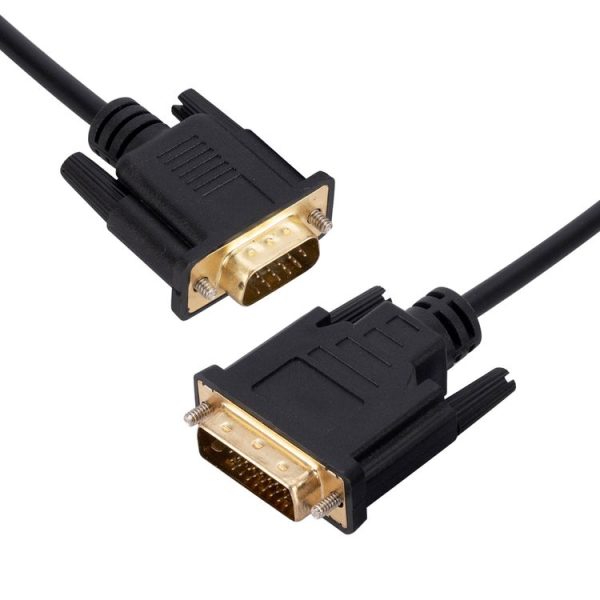 DVI to VGA Adapter Cable Computer Graphics Card Monitor Cable, Length: 1m - Image 2