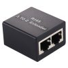 RJ45 1 to 2 Aluminum Alloy Expansion Head Extender (Black) - Image 2