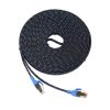 REXLIS CAT7-2 Gold-plated CAT7 Flat Ethernet 10 Gigabit Two-color Braided Network LAN Cable for Modem Router LAN Network, with Shielded RJ45 Connectors, Length: 10m - Image 4
