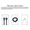 REXLIS CAT7-2 Gold-plated CAT7 Flat Ethernet 10 Gigabit Two-color Braided Network LAN Cable for Modem Router LAN Network, with Shielded RJ45 Connectors, Length: 10m - Image 5