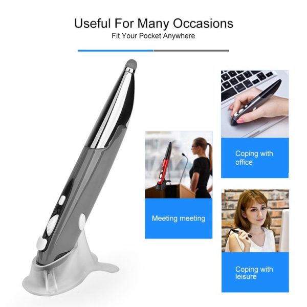 PR-06 4-keys Smart Wireless Optical Mouse with Stylus Pen Function (Grey) - Image 12