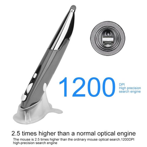 PR-06 4-keys Smart Wireless Optical Mouse with Stylus Pen Function (Grey) - Image 8