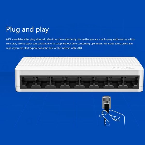 Tenda S108 8 Ports 10 / 100Mbps Fast Ethernet Network Switch LAN HUB - Image 5