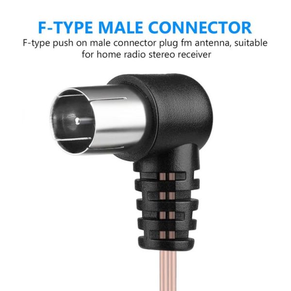 2m FM Dipole Antenna Female Plug Connector Stereo Audio Radio Receiver - Image 5
