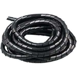11m PE Spiral Pipes Wire Winding Organizer Tidy Tube, Nominal Diameter: 8mm (Black)