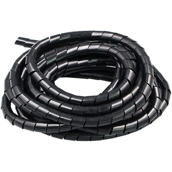 11m PE Spiral Pipes Wire Winding Organizer Tidy Tube, Nominal Diameter: 8mm (Black) - Image 2
