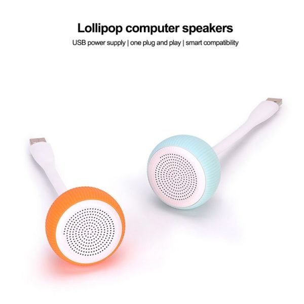 Original Xiaomi Youpin Velev M83 Lollipop Shape PC Computer Laptop Mini Audio Speaker Amplifier Lounspeaker (Blue) - Image 5