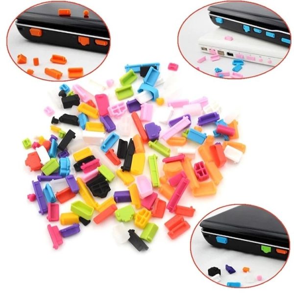 13 in 1 Universal Silicone Anti-Dust Plugs for Laptop (Black) - Image 3