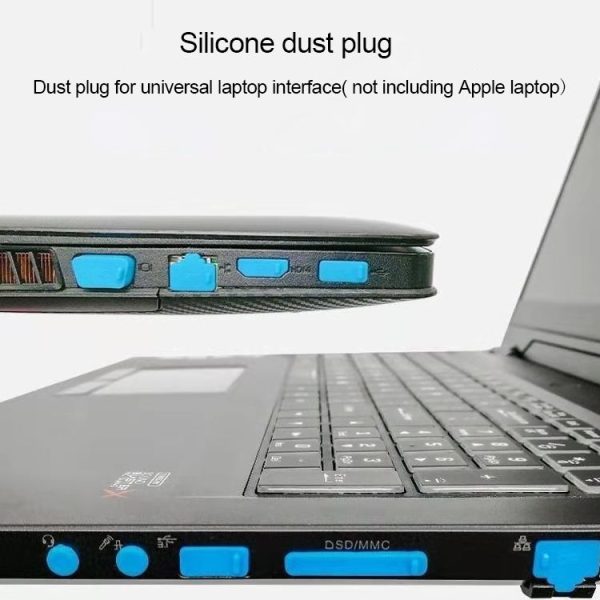 13 in 1 Universal Silicone Anti-Dust Plugs for Laptop (Black) - Image 6