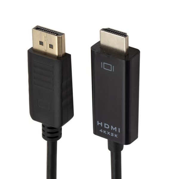 4K x 2K DP to HDMI Converter Cable, Cable Length: 1.8m (Black) - Image 2