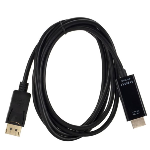 4K x 2K DP to HDMI Converter Cable, Cable Length: 1.8m (Black) - Image 4
