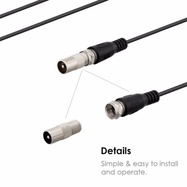 25 Miles Range 28dBi High Gain Amplified Digital HDTV Indoor Outdoor TV Antenna with 3.7m Coaxial Cable & IEC Adapter - Image 5