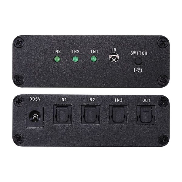 NK-3X1 Full HD SPDIF / Toslink Digital Optical Audio 3 x 1 Switcher Extender with IR Remote Controller - Image 4