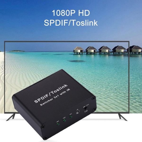 NK-3X1 Full HD SPDIF / Toslink Digital Optical Audio 3 x 1 Switcher Extender with IR Remote Controller - Image 8