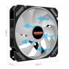 COOLMOON 12 Single Color RGB Light Remote Control Radiator Computer Case Cooler (Black) - Image 2