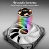 COOLMOON 12 Single Color RGB Light Remote Control Radiator Computer Case Cooler (Black) - Image 5