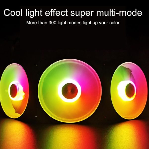 COOLMOON 12 Single Color RGB Light Remote Control Radiator Computer Case Cooler (Black) - Image 7