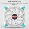 COOLMOON AS2 PWM Controlled Cooling Fan 12CM Dual-aperture Computer Water Cooling ARGB Chassis Fan (White) - Image 2