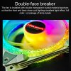 COOLMOON AS2 PWM Controlled Cooling Fan 12CM Dual-aperture Computer Water Cooling ARGB Chassis Fan (White) - Image 5
