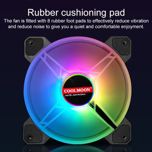 COOLMOON CM-JD1 Jade Ring RGB Case Cooler (Black) - Image 3