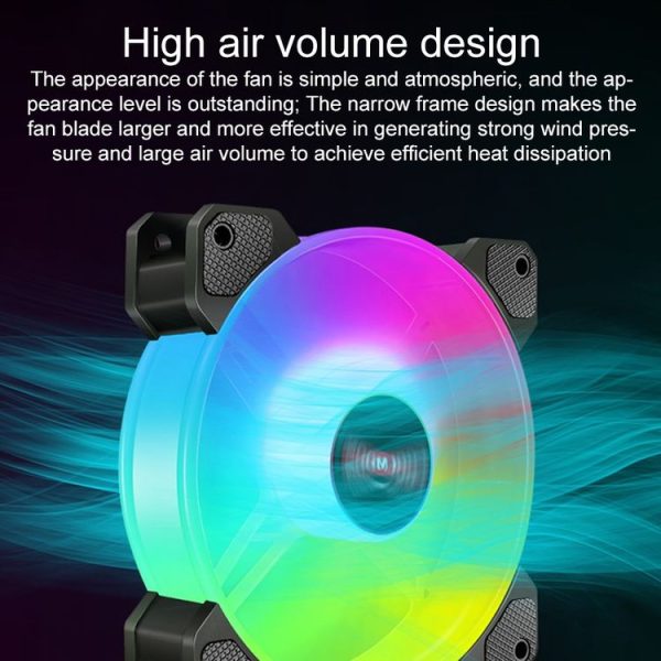COOLMOON CM-JD1 Jade Ring RGB Case Cooler (Black) - Image 4
