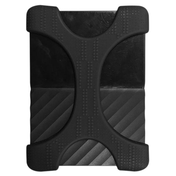 X Type 2.5 inch Portable Hard Drive Silicone Case for 2TB-4TB WD & SEAGATE & Toshiba Portable Hard Drive, without Hole (Black) - Image 4