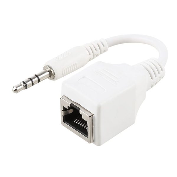 CAT5 RJ45 Socket to 3.5mm 4 Pole Male Plug Audio Ethernet LAN Network Adapter, Total Length: about 13cm - Image 4
