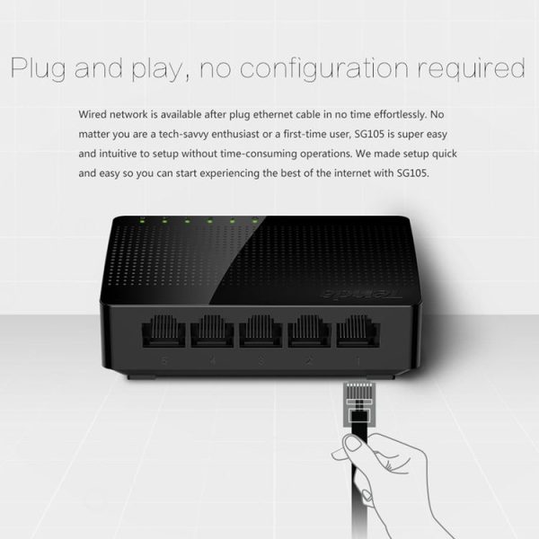Tenda SG105 Mini 5 Ports 1000Mpbs Fast Gigabit Ethernet Network Switch LAN HUB - Image 7