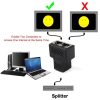 Crystal Network Straight Through Head-line Connector Terminal Female to Female Three Head RJ45 Interface Extension Device (Black) - Image 6