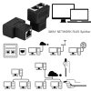 Crystal Network Straight Through Head-line Connector Terminal Female to Female Three Head RJ45 Interface Extension Device (Black) - Image 7