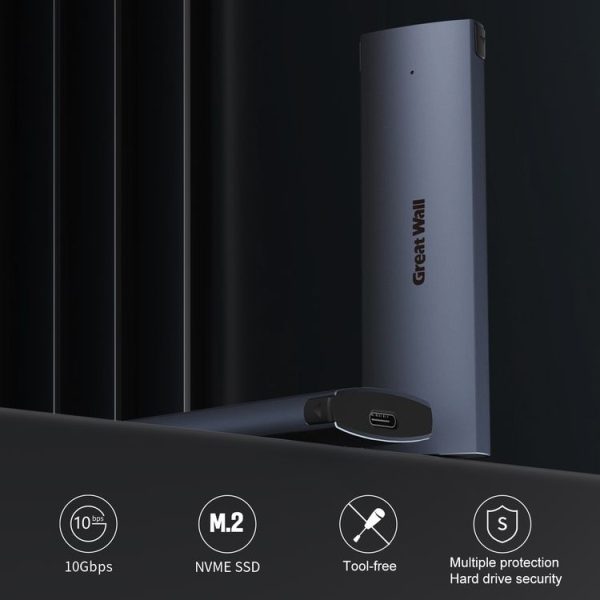 Great Wall HE301 M.2 NVME Hard Drive Docking Station Enclosure Adapter - Image 4