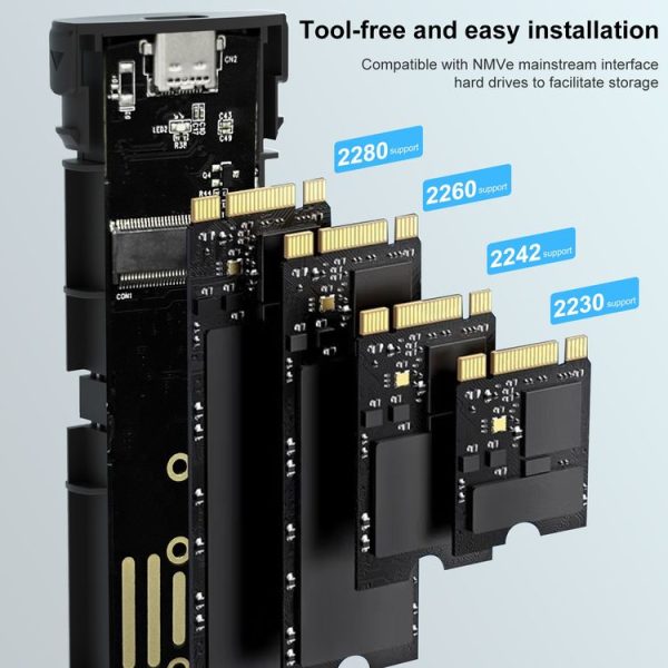 Great Wall HE301 M.2 NVME Hard Drive Docking Station Enclosure Adapter - Image 5