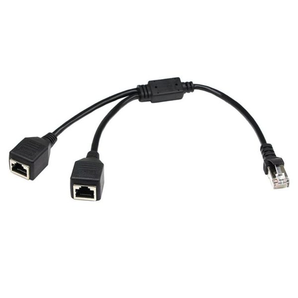 1 to 2 Socket LAN Ethernet Network CAT5 RJ45 Plug Splitter Adapter, Cable Length: 25cm - Image 4