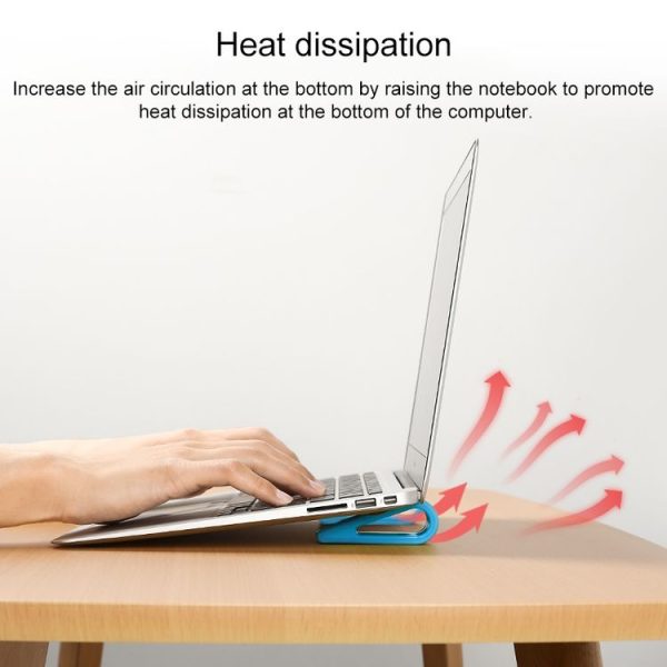 2 PCS Simple Notebook Computer Bracket Adjustable Height Increase Heat Dissipation Base Pad Holder (Green) - Image 4