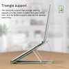 Portable Adjustable Laptop Stand Desktop Lifting Height Increase Rack Folding Heat Dissipation Holder, Style: Ordinary (Silver) - Image 5