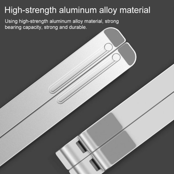 Portable Adjustable Laptop Stand Desktop Lifting Height Increase Rack Folding Heat Dissipation Holder, Style: Ordinary (Silver) - Image 6