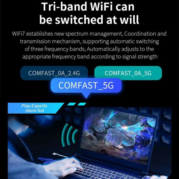 COMFAST CF-BE200-M WiFi7 BT5.4 Tri-Band Wireless Network Adapter M.2 Network WiFi Module - Image 10