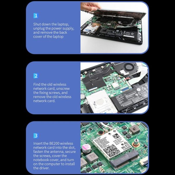 COMFAST CF-BE200-M WiFi7 BT5.4 Tri-Band Wireless Network Adapter M.2 Network WiFi Module - Image 16
