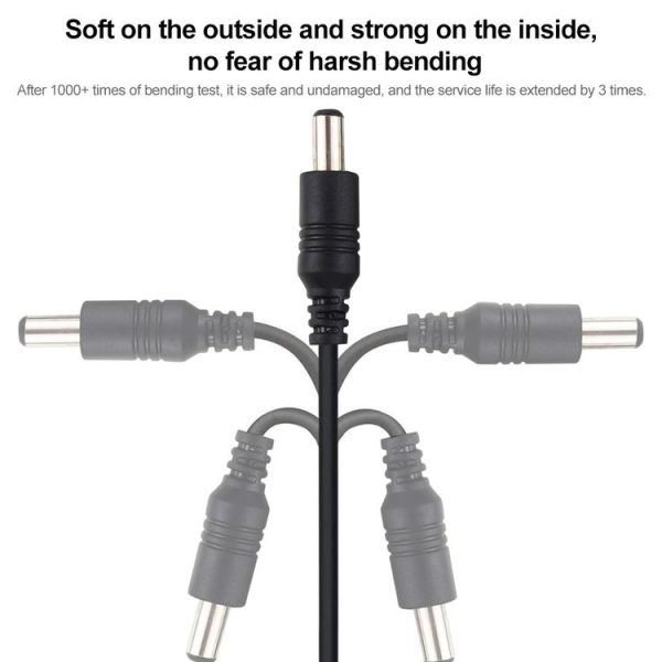 2m 22AWG 5.5 x 2.1mm Female to Male DC Power Supply Plug Extension Cable for Laptop - Image 5