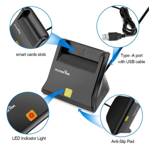 ROCKETEK SCR2 CAC ID SIM Chip Smart Card Reader - Image 6